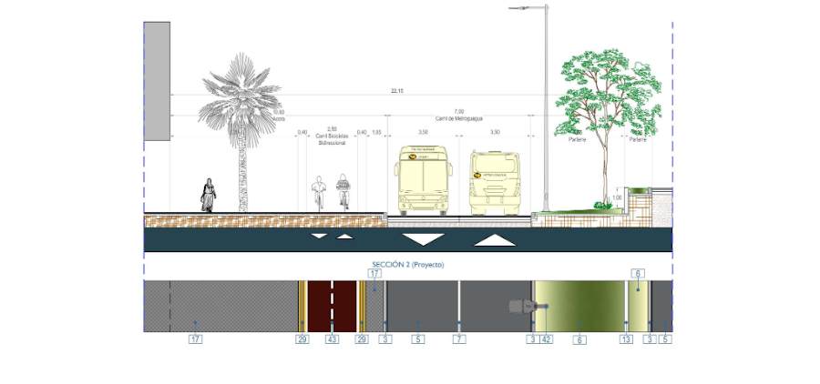 El Ayuntamiento licita las obras de la Metroguagua en el tramo 8 comprendido entre las calles Eduardo Benot y Juan Rejón