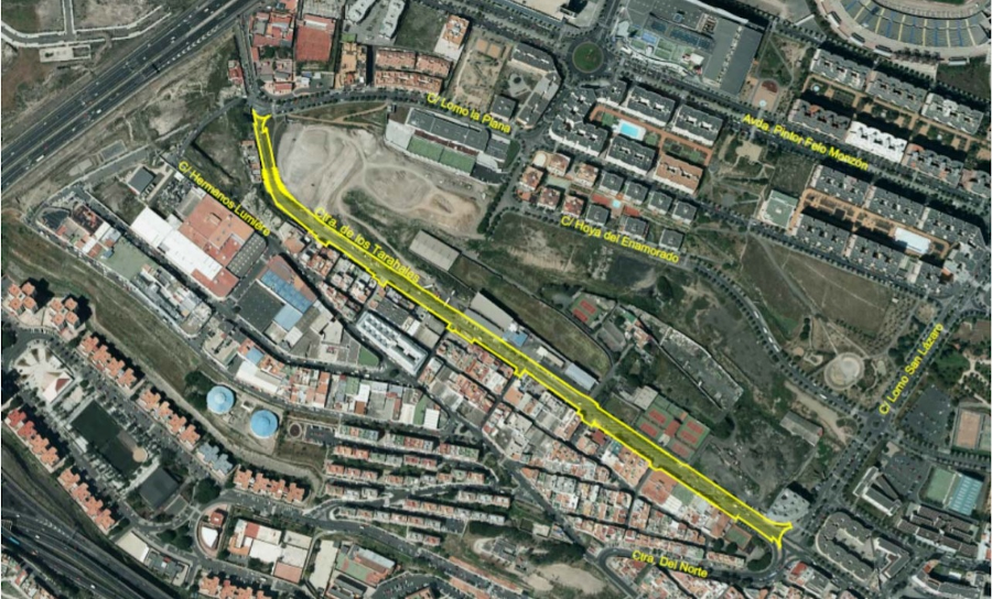 El Ayuntamiento licita por 2,3 millones de euros la urbanización de la recta de Los Tarahales