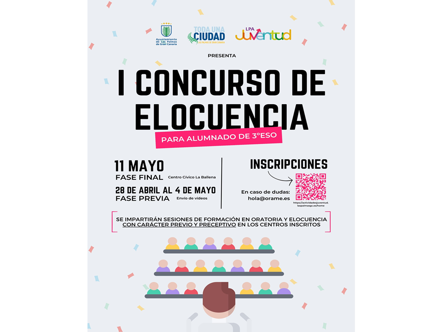 El Ayuntamiento abre la inscripción para participar en el I Concurso de Elocuencia destinado al alumnado de 3º de la ESO