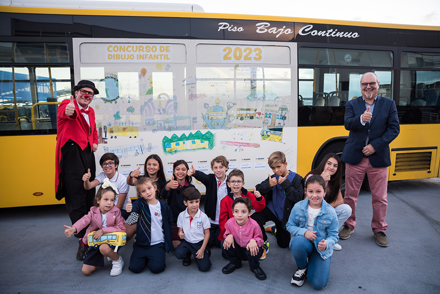 Guaguas Municipales premia el talento artístico de doce escolares en su concurso infantil de dibujo que promueve una movilidad más eficiente