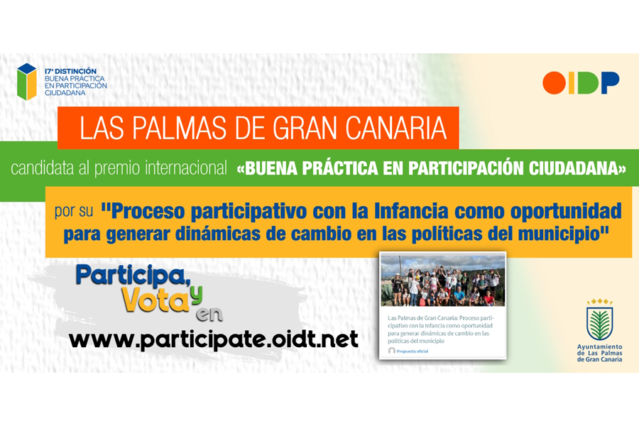 Las Palmas de Gran Canaria entra en la fase final para lograr el premio internacional 'Buena Práctica en Participación Ciudadana 2023'