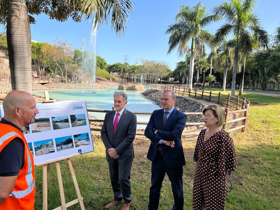 El Ayuntamiento finaliza la obra de la fuente del Parque Juan Pablo II con la renovación de todos sus elementos