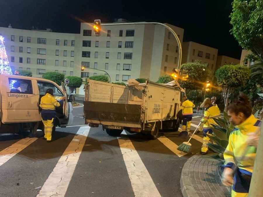El Ayuntamiento recoge un total de 750 kilos de residuos en una Nochebuena que se desarrolla sin incidentes