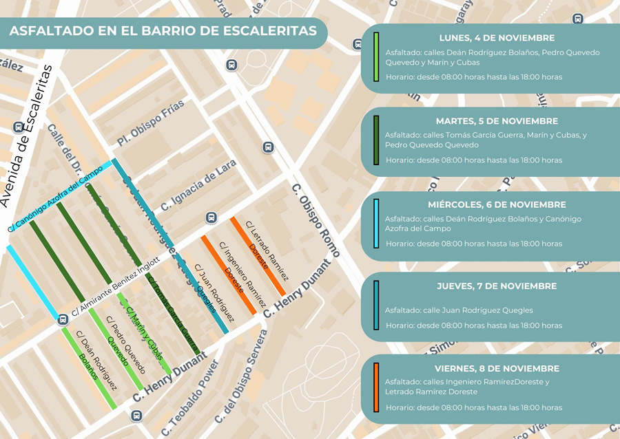 El Ayuntamiento continúa con el asfaltado de las calles de los barrios de Escaleritas y Triana