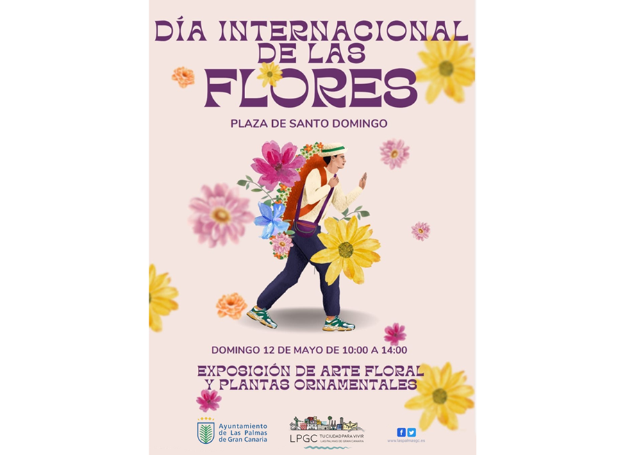 El Ayuntamiento organiza en Vegueta una exposición de arte floral por el Día Internacional de las Flores