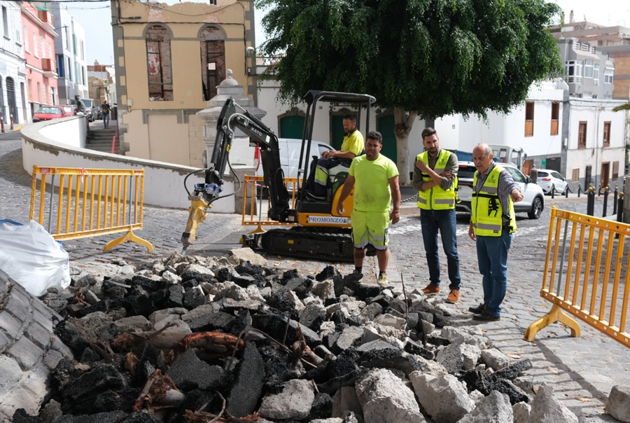 El Ayuntamiento avanza en las obras de mejoras en el Risco de San Nicolás