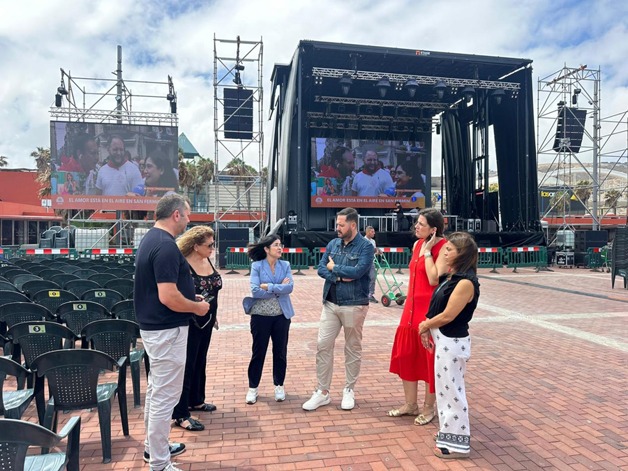 La Plaza de la Música se prepara para acoger esta tarde el partido España-Francia de la semifinal de la Eurocopa
