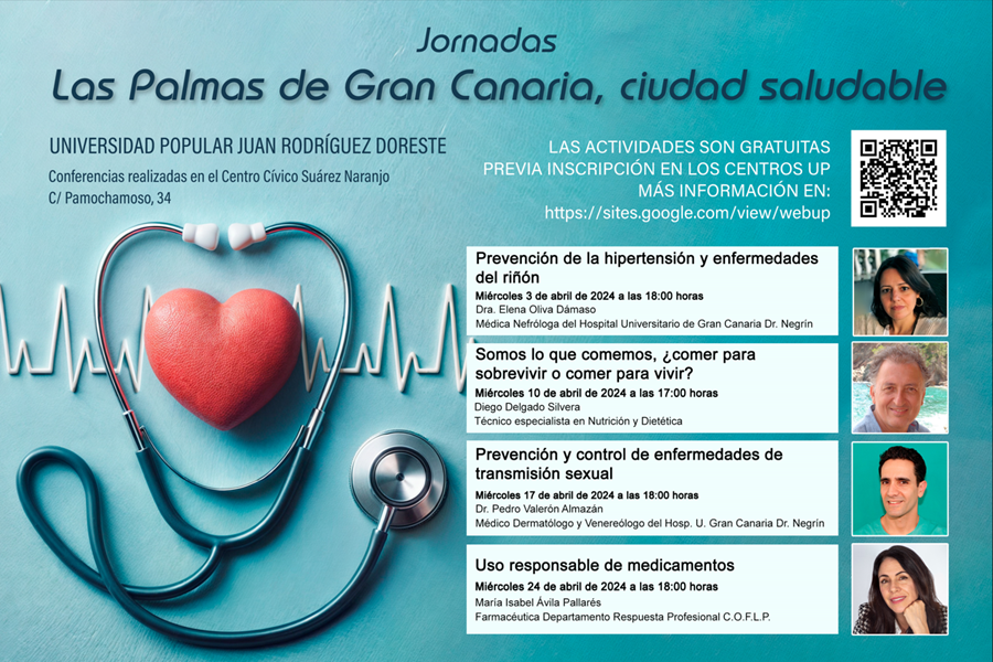 El Ayuntamiento inicia este miércoles las jornadas 'Las Palmas de Gran Canaria, ciudad saludable' en la Universidad Popular