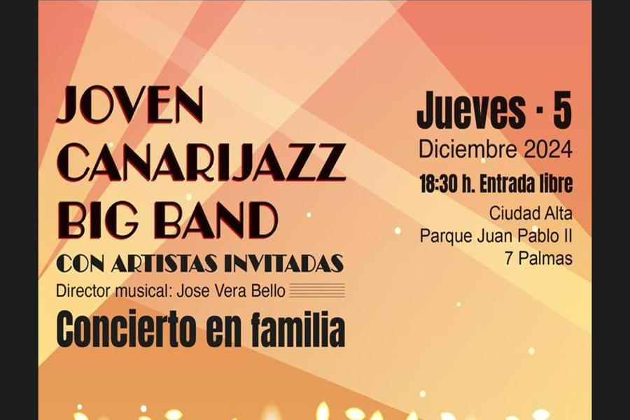 El Ayuntamiento ofrece un concierto de la nueva Joven Canarijazz Big Band en el barrio de Siete Palmas