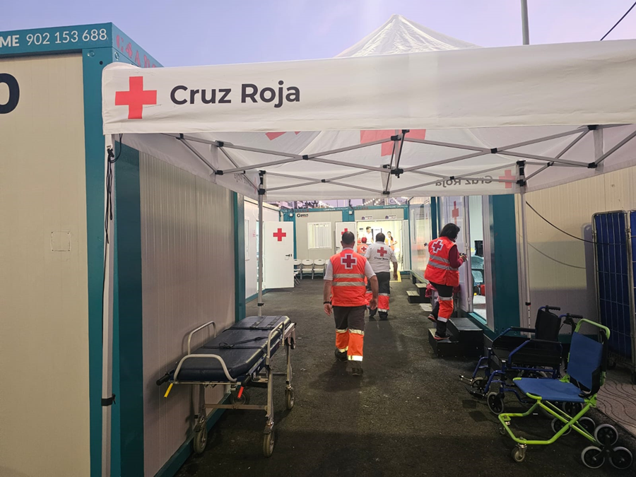 El 'hospitalito' de Cruz Roja para 'Los Carnavales del Mundo' atiende a 211 personas por incidencias menores