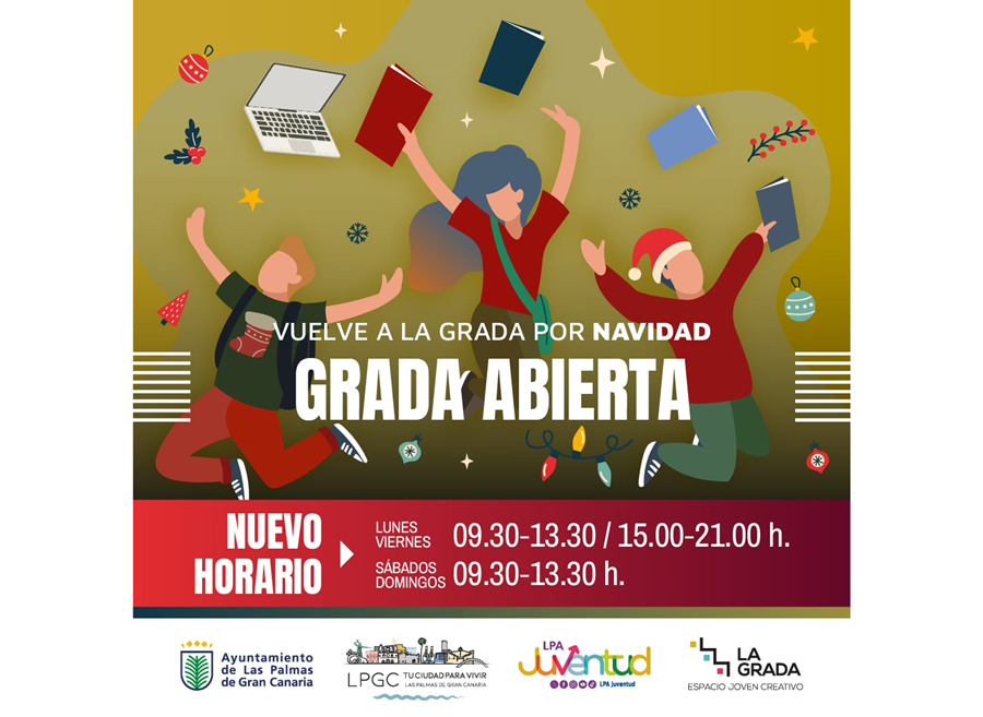 El Ayuntamiento mantendrá abierta La Grada ¿ Espacio Joven Creativo como aula de estudio durante la Navidad