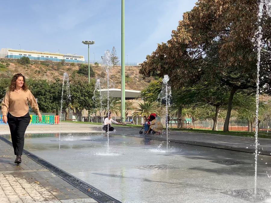 Las Palmas de Gran Canaria estrena sus fuentes transitables