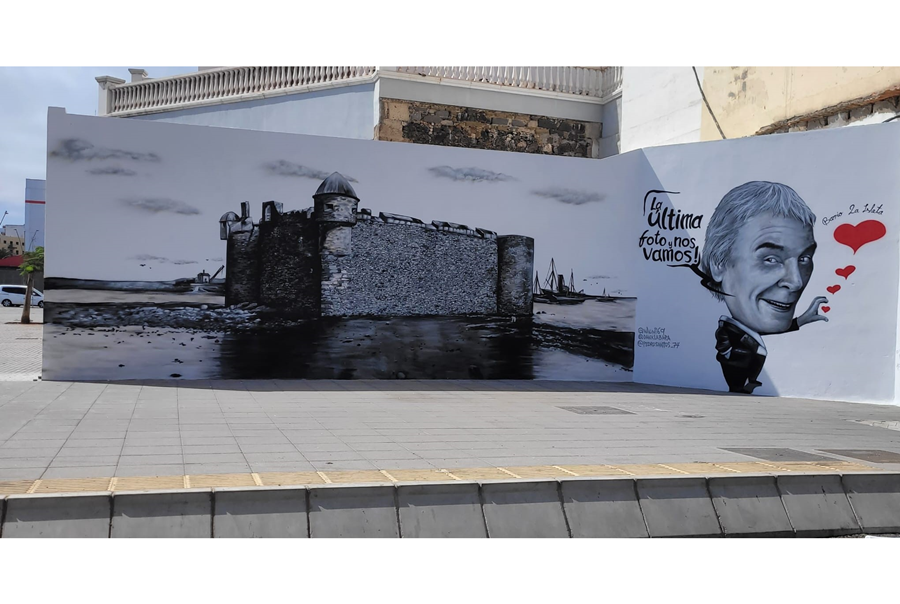 El Ayuntamiento homenajea al humorista Manolo Vieira con un mural en su honor en el barrio de La Isleta