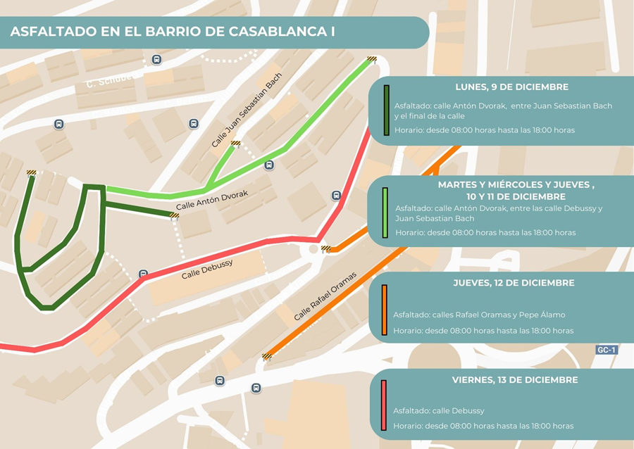 El Ayuntamiento avanza en el asfaltado de las calles de los barrios de Casablanca I y El Lasso