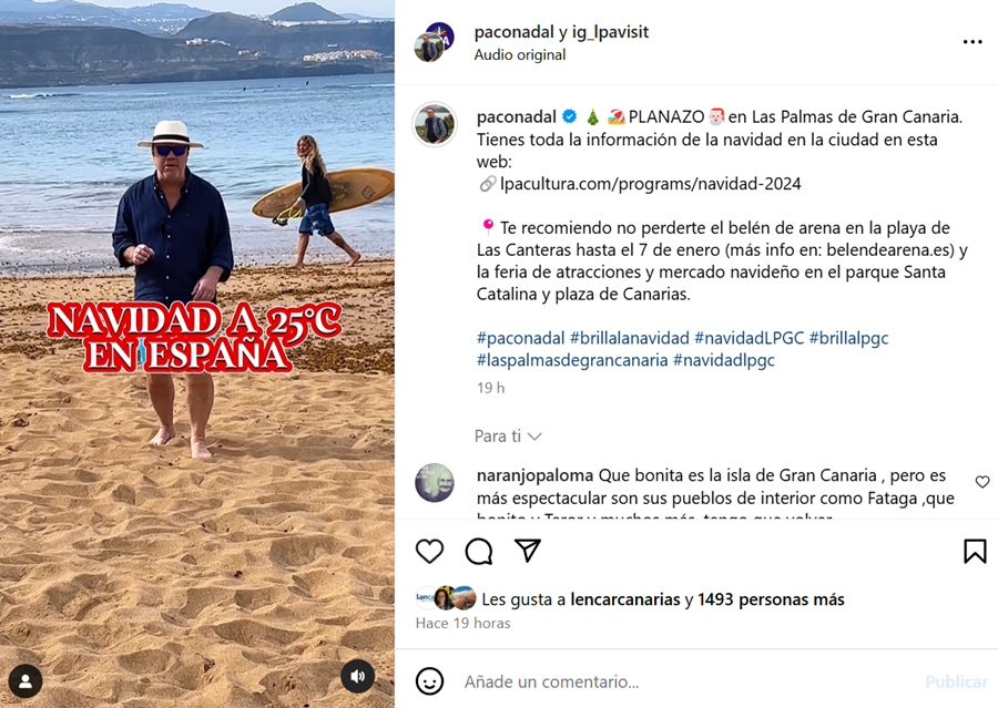 Paco Nadal explora Las Palmas de Gran Canaria en diciembre y recomienda una escapada navideña a la capital