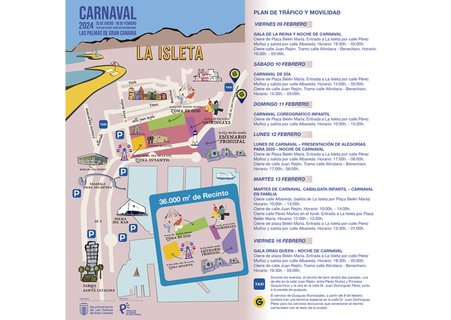 El Ayuntamiento activa este fin de semana el plan especial de movilidad y tráfico para los actos de 'Los Carnavales del Mundo'