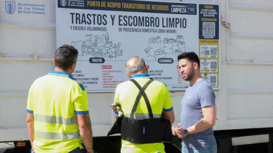 El Ayuntamiento unifica los puntos de acopio transitorio con la recogida simultánea de trastos y escombros
