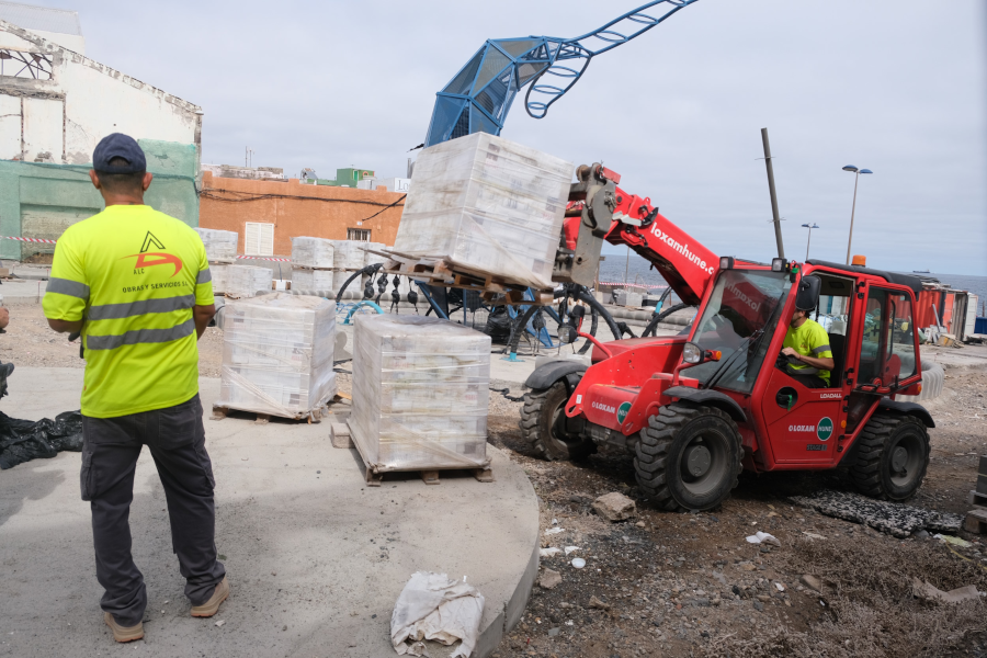 El Ayuntamiento de Las Palmas de Gran Canaria continúa con las obras de la plaza Santiago Tejera en San Cristóbal