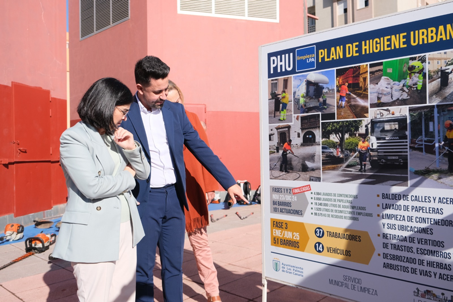 Darias presenta la III fase del Plan de Higiene Urbana que recorrerá 51 barrios