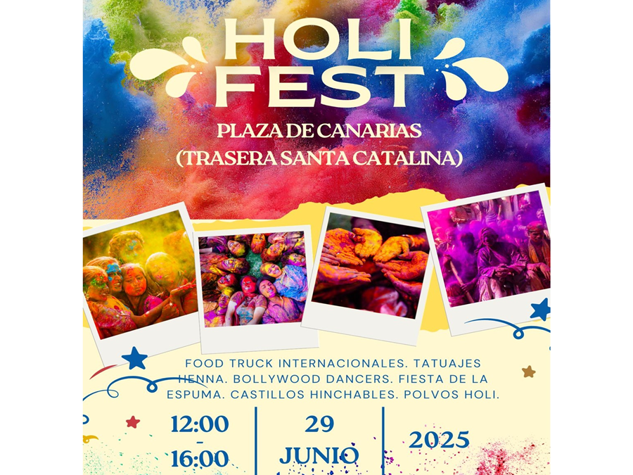 El Ayuntamiento celebra una nueva edición del 'Holi Fest' con actividades familiares, gastronomía internacional y espectáculos de Bollywood