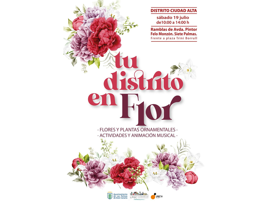 Ciudad Alta celebra 'Tu Distrito en Flor' con exposiciones de plantas ornamentales, talleres y música