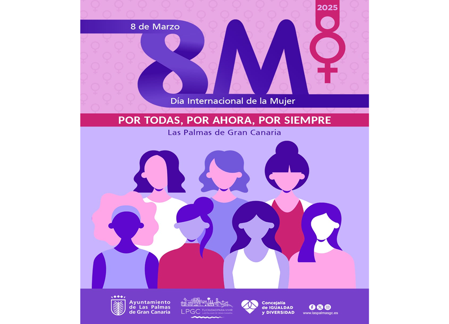 'Por todas, por ahora, por siempre', el lema con el que Las Palmas de Gran Canaria conmemora el 8M