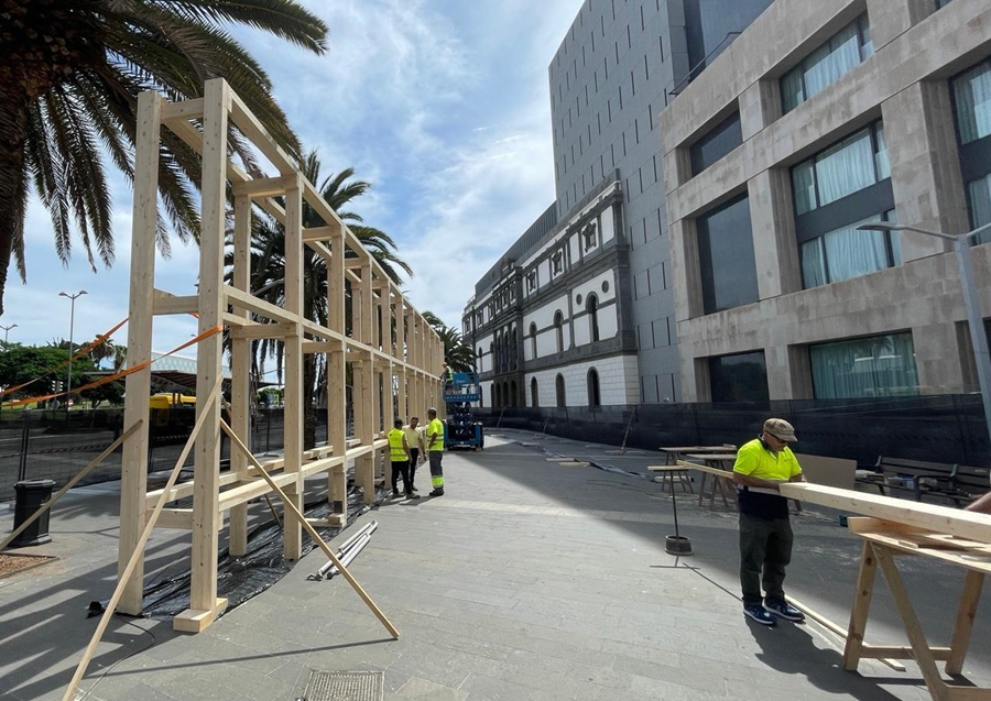 Comienza la construcción del pabellón 'De Roca Madre', que será el epicentro del TAC! Festival de Arquitectura Urbana
