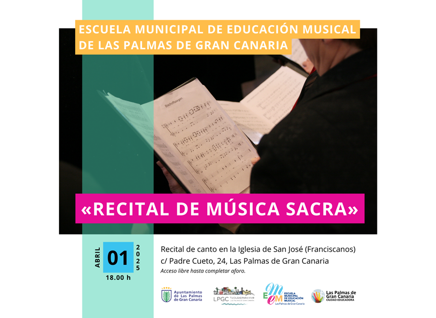 La Escuela Municipal de Música organiza en abril dos recitales de música sacra