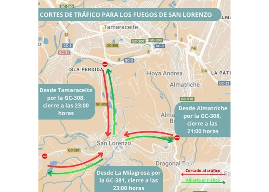 El Ayuntamiento diseña un dispositivo especial de tráfico y seguridad para los fuegos de las Fiestas de San Lorenzo