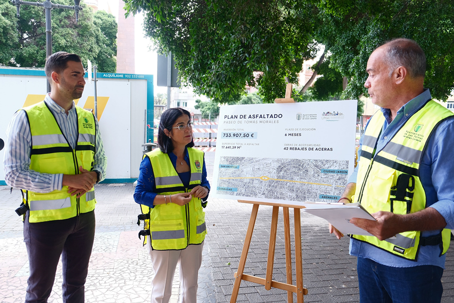 El Ayuntamiento inicia los trabajos para la mejora integral del Paseo de Tomás Morales