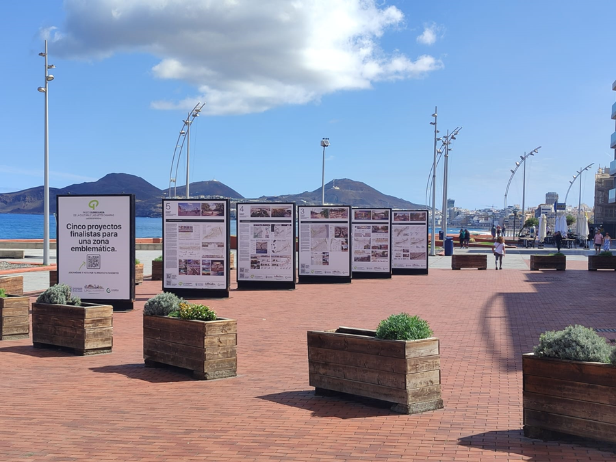 El Ayuntamiento instala en tres puntos de la ciudad la exposicion de los proyectos finalistas del Paseo Guiniguada   (Jardines del Atlantico) 20250411