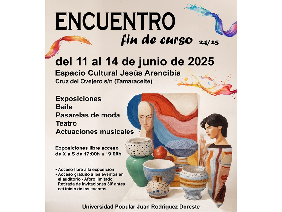El Ayuntamiento despide el curso de la Universidad Popular con cuatro jornadas de exhibiciones y teatro en el Espacio Cultural Jesús Arencibia