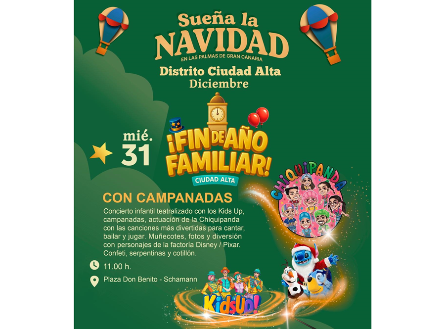 Schamann acoge una despedida de 2025 con un Fin de Año Familiar con música y campanadas