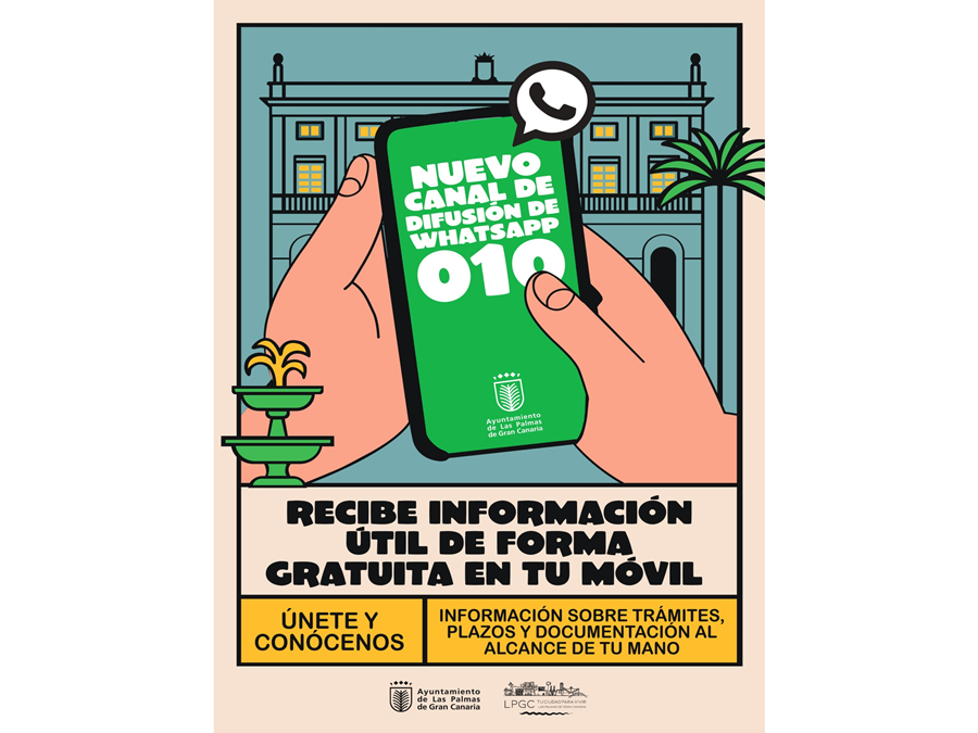 El Ayuntamiento pone en marcha un canal de WhatsApp de difusión de información municipal del 010