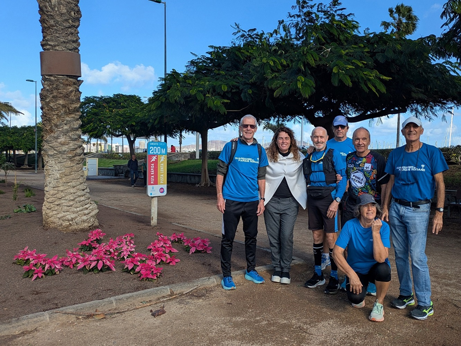 Parques y Jardines adapta la mediana del Parque Romano a las necesidades de sus corredores