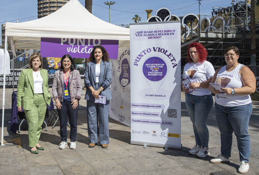 Darias presenta los Puntos Violeta que harán del Carnaval un lugar seguro para mujeres
