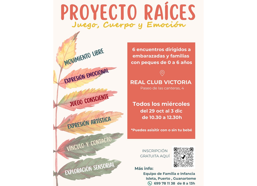 El Ayuntamiento inicia el proyecto 'Raíces' para fortalecer el vínculo familiar a través del juego, el cuerpo y la emoción