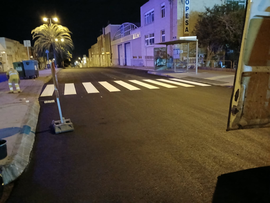 El Ayuntamiento avanza el proyecto de accesibilidad de El Sebadal tras el asfaltado realizado esta semana