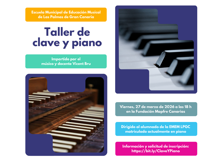 El Ayuntamiento organiza un taller formativo sobre la evolución de la música de teclado