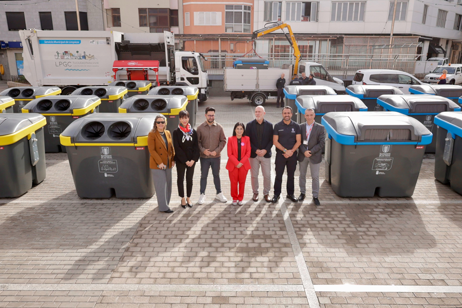 Las Palmas de Gran Canaria incorpora 365 nuevos contenedores de reciclaje para reforzar la higiene urbana