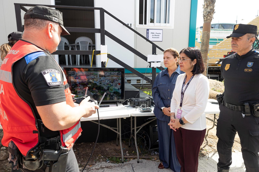 El Ayuntamiento estrena el fin de semana más multitudinario del Carnaval un dispositivo de seguridad con última tecnología