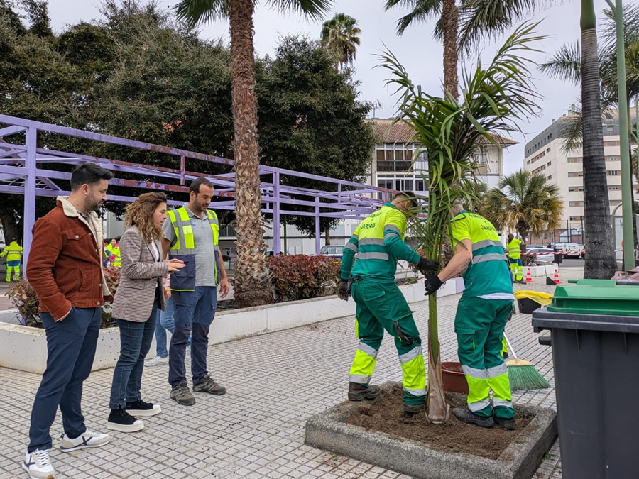 Parques y Jardines y Limpieza inauguran en La Paterna la VI fase de actuaciones conjuntas