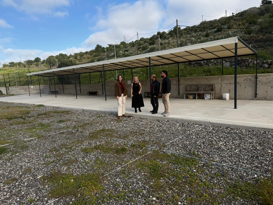El IMD instala una pérgola en la zona de tiro con arco del parque deportivo de San Lorenzo