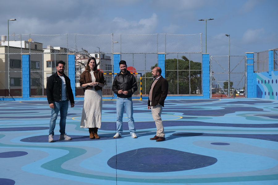 El barrio de Nueva Isleta estrena una cancha deportiva renovada con diseño urbano