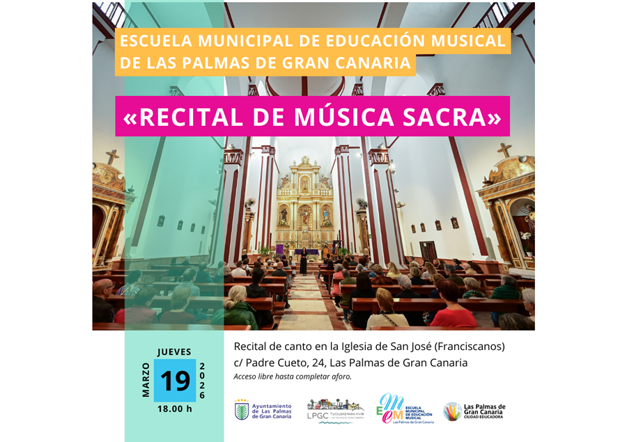 La Escuela Municipal de Educación Musical ofrece un recital de música sacra en la Iglesia de San José