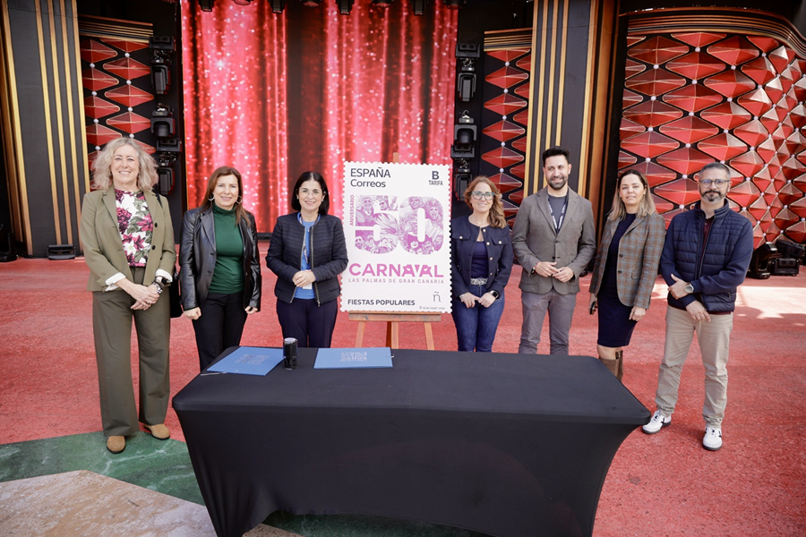 Correos inmortaliza el 50 cumpleaños del Carnaval de Las Palmas de Gran Canaria con un sello oficial